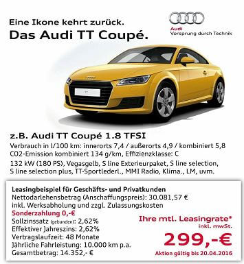 Update: Roadster + Audi TT mit S-Line Paketen | Null ...