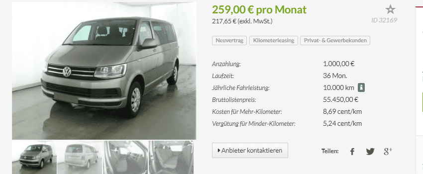 Vw T6 Leasing Current Vw Special Offers 2020 01 09