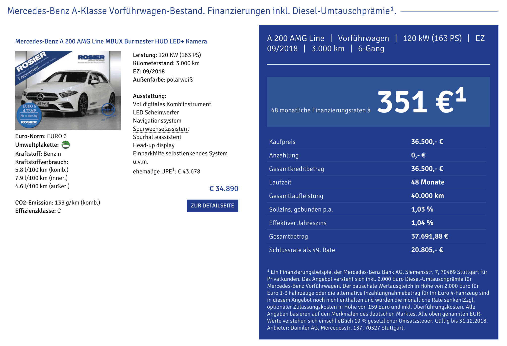 Mercedes Angebote Finanzierung