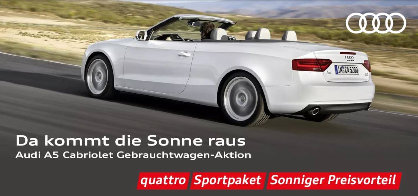 Audi A5 Cabrio Gebracuhtwagenaktion