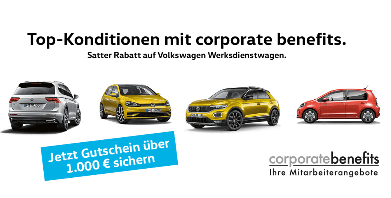 Volkswagen Werksdienstwagen corporate benefits Aktion 