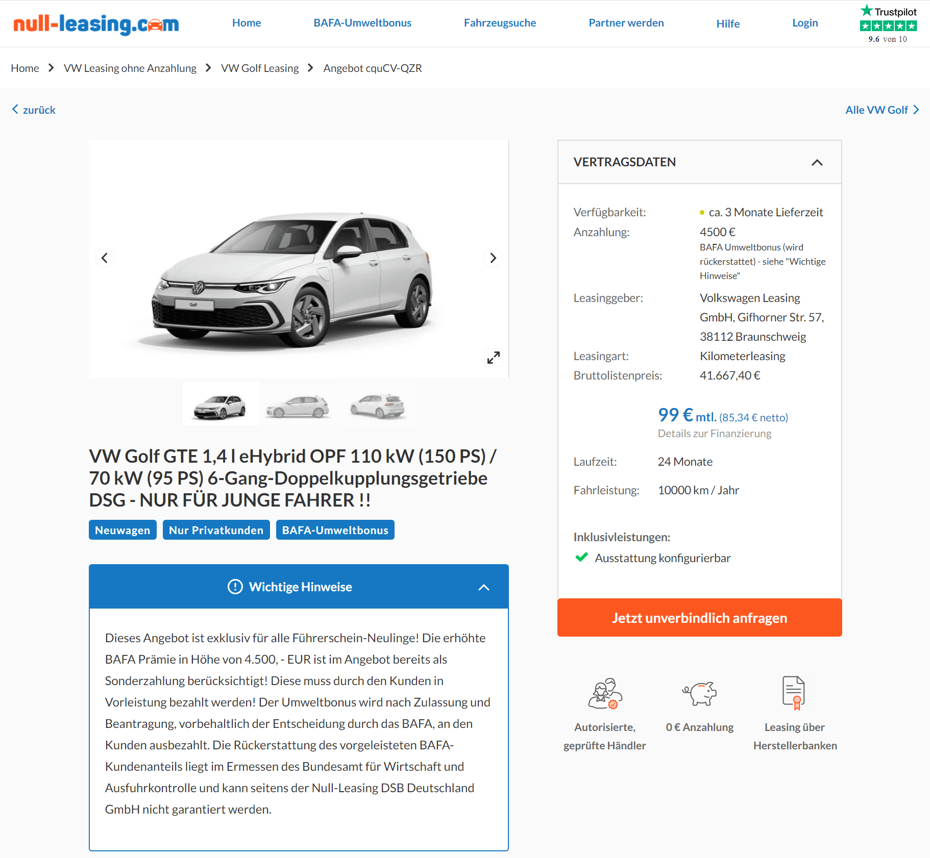 So sparen Sie bis zu 12.282 Euro beim VW Golf 8 eHybrid! - AUTO BILD