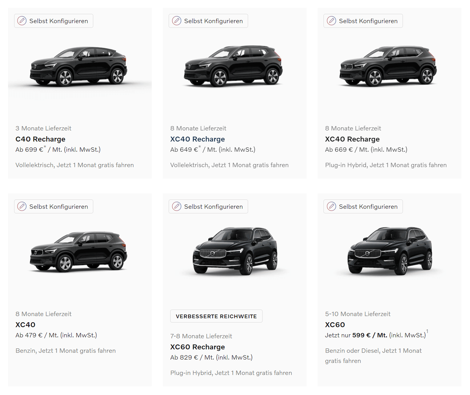 Volvo-Angebote