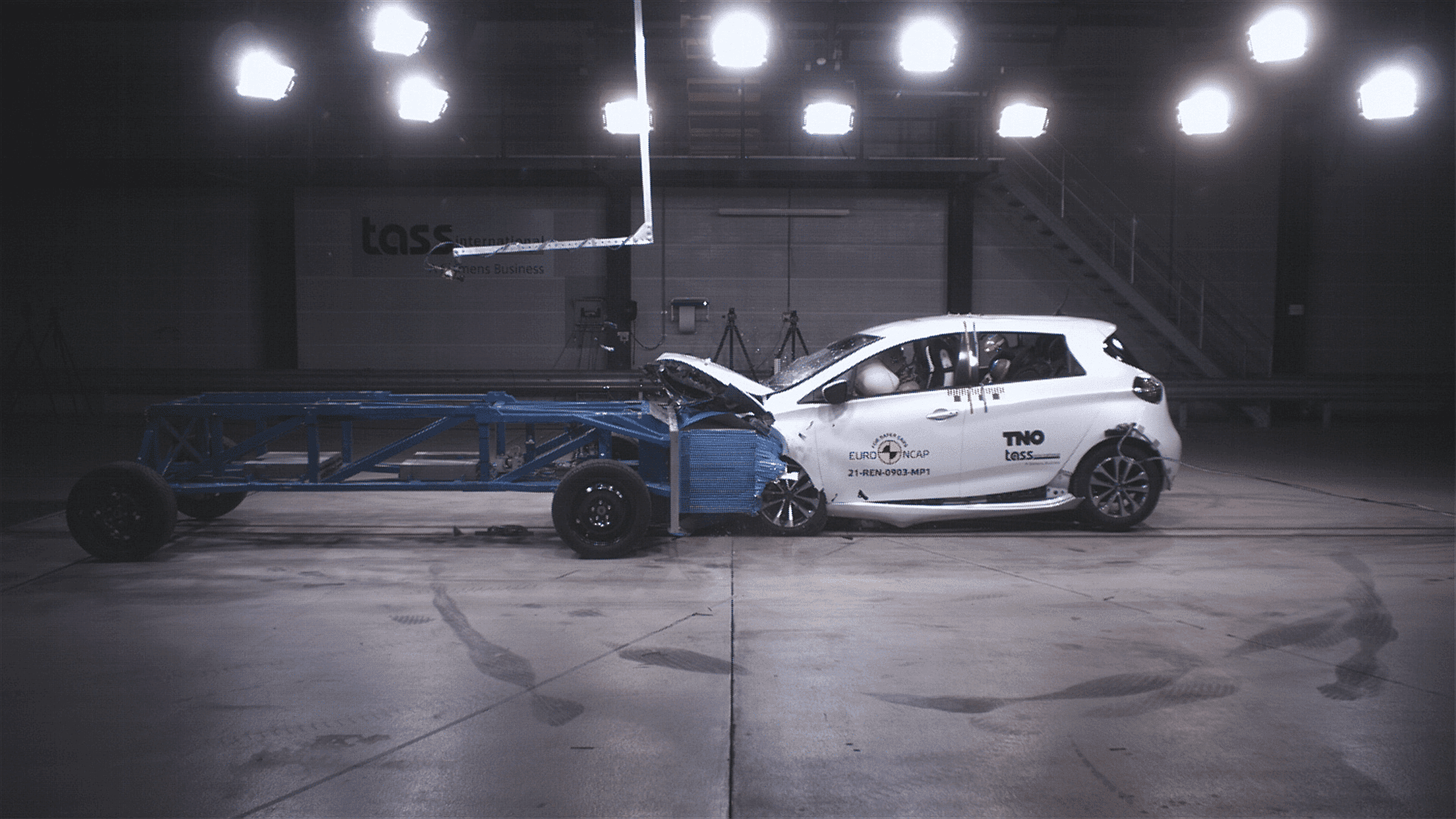 Renault Zoe beim Euro NCAP Crash-Test