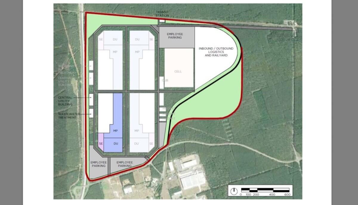 Ursprünglicher Gebäude-Plan Grünheide