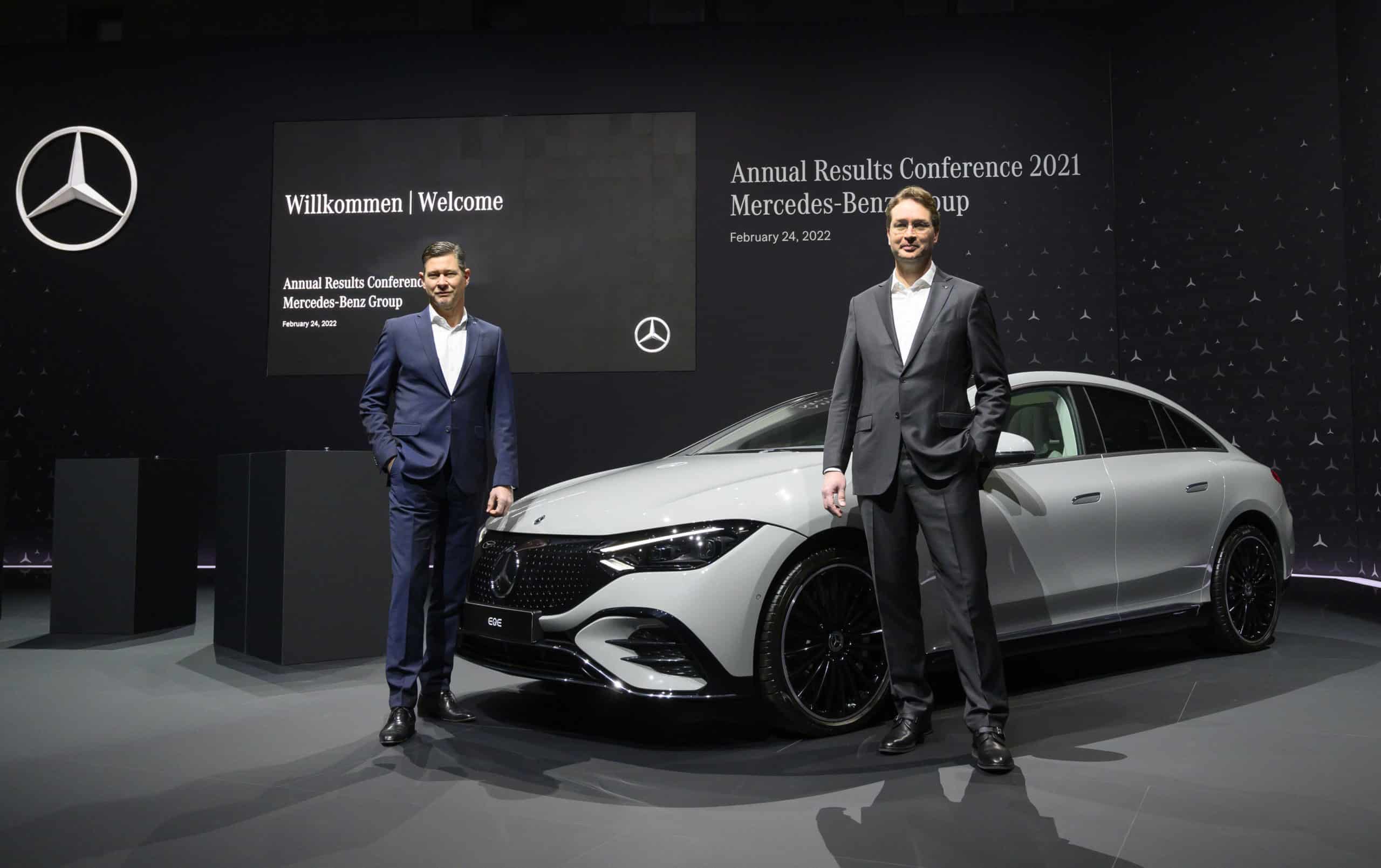 Mercedes-Benz Group AG – Annual Results Conference 2021, (v.l.n.r.) Harald Wilhelm und Ola Källenius