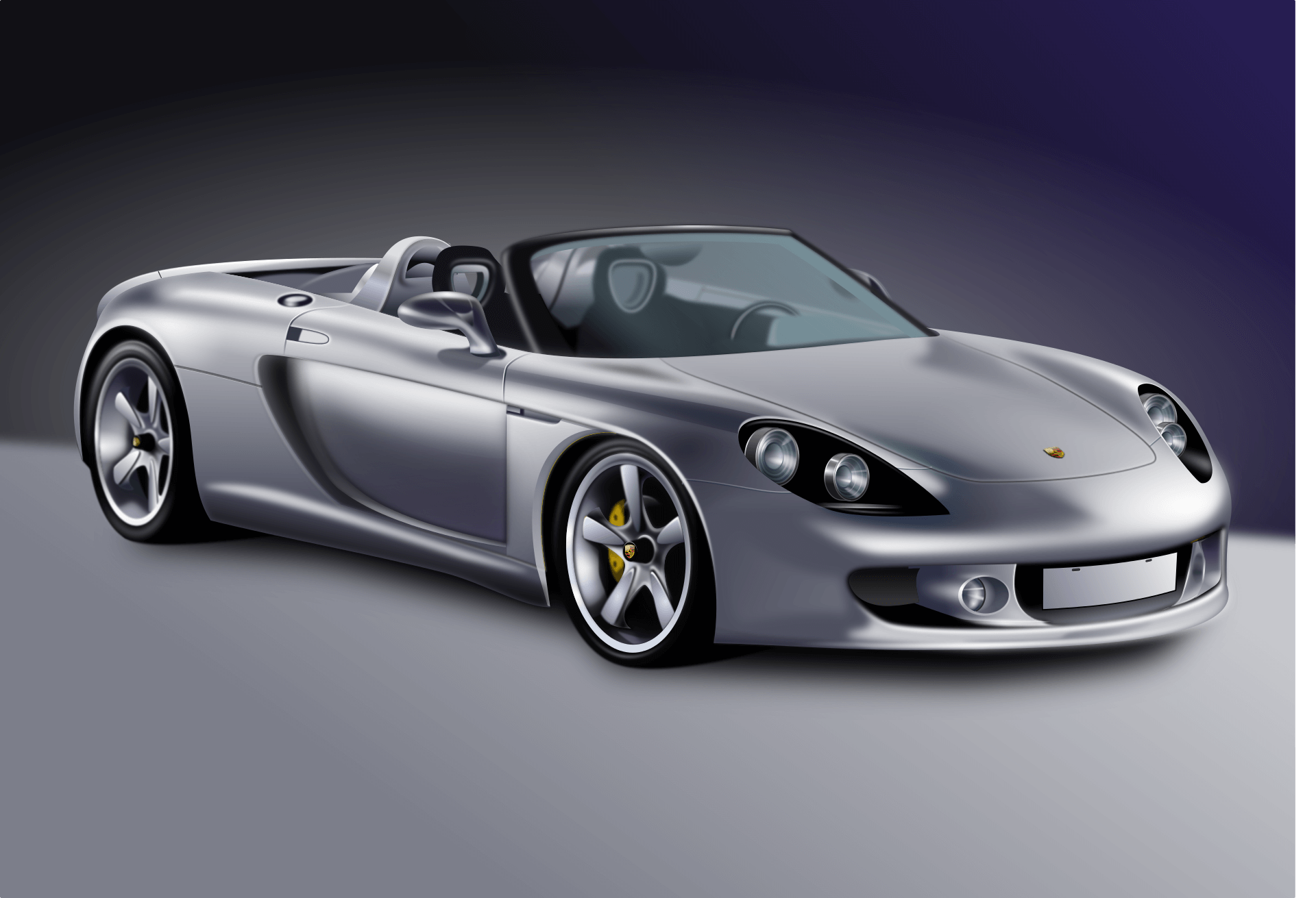 silberner Porsche