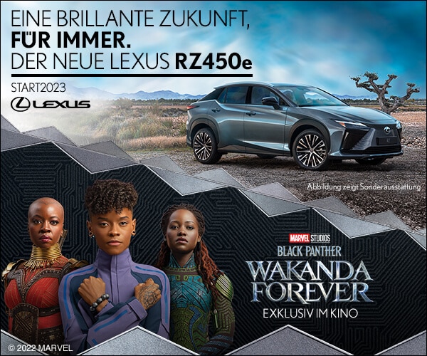 Lexus RZ 450e im neuen "Black Panther: Wakanda Forever"