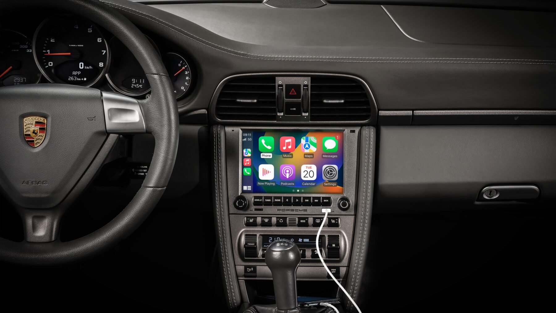 Apple CarPlay im Porsche 911 (997)