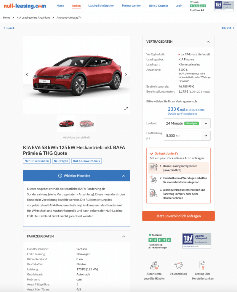 Schone Kia Leasing Rechner Ebenbildnull