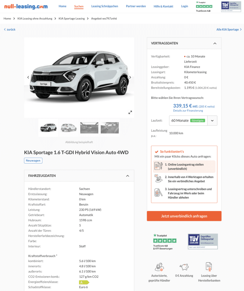 Anhngelast Kia Sportagenull