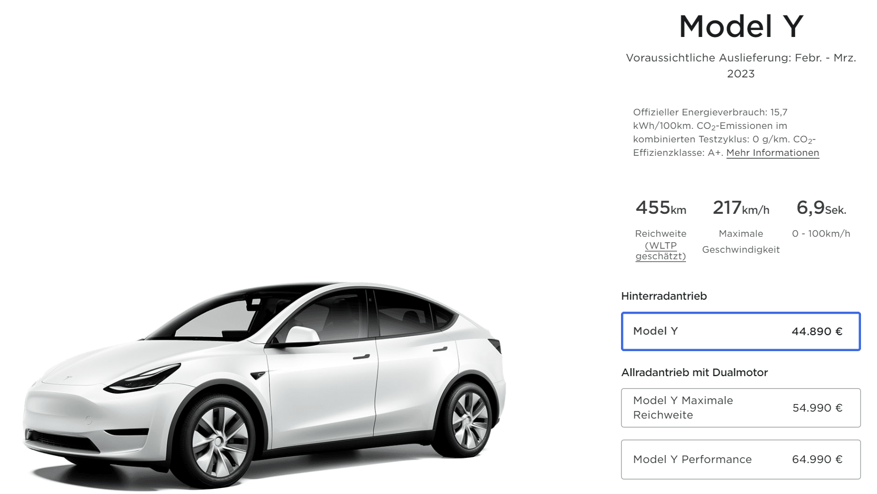 Tesla Model Y Preise Januar 2023