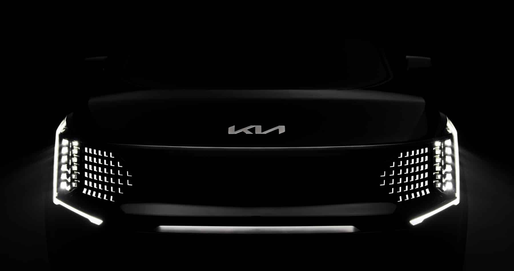 Kia EV9 Teaserbild der Frontlichter
