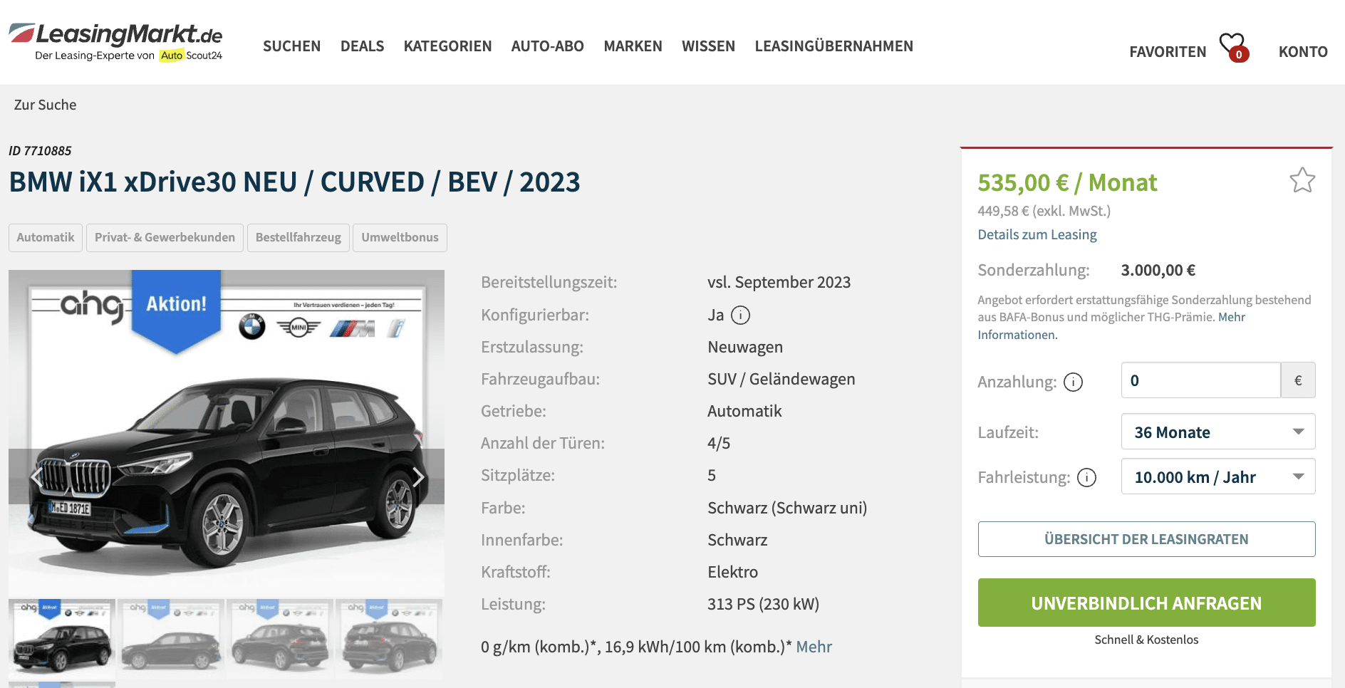 Der neue BMW Der neue iX1 elektro xDrive30: Angebote, Aktionen