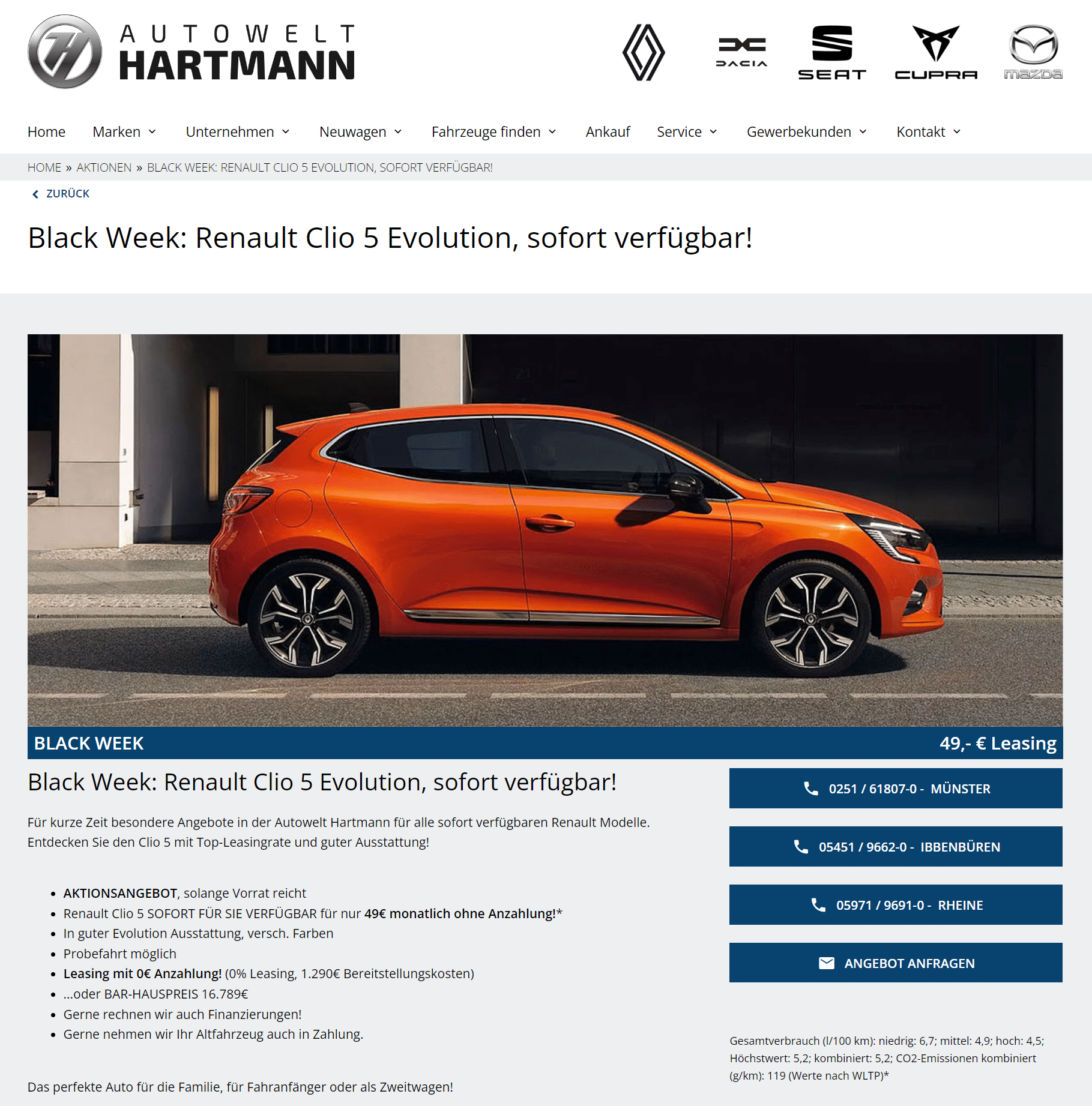 Neuwagen Renault CLIO Angebote