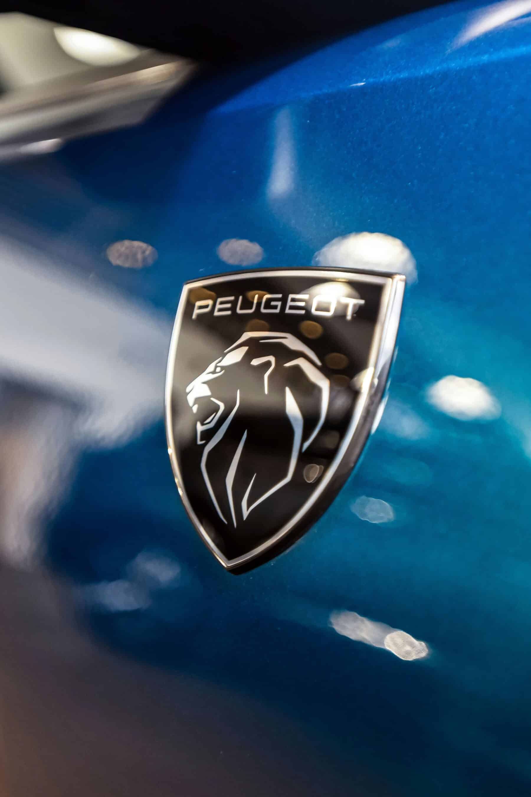 Peugeot, Logo, blau, Löwe