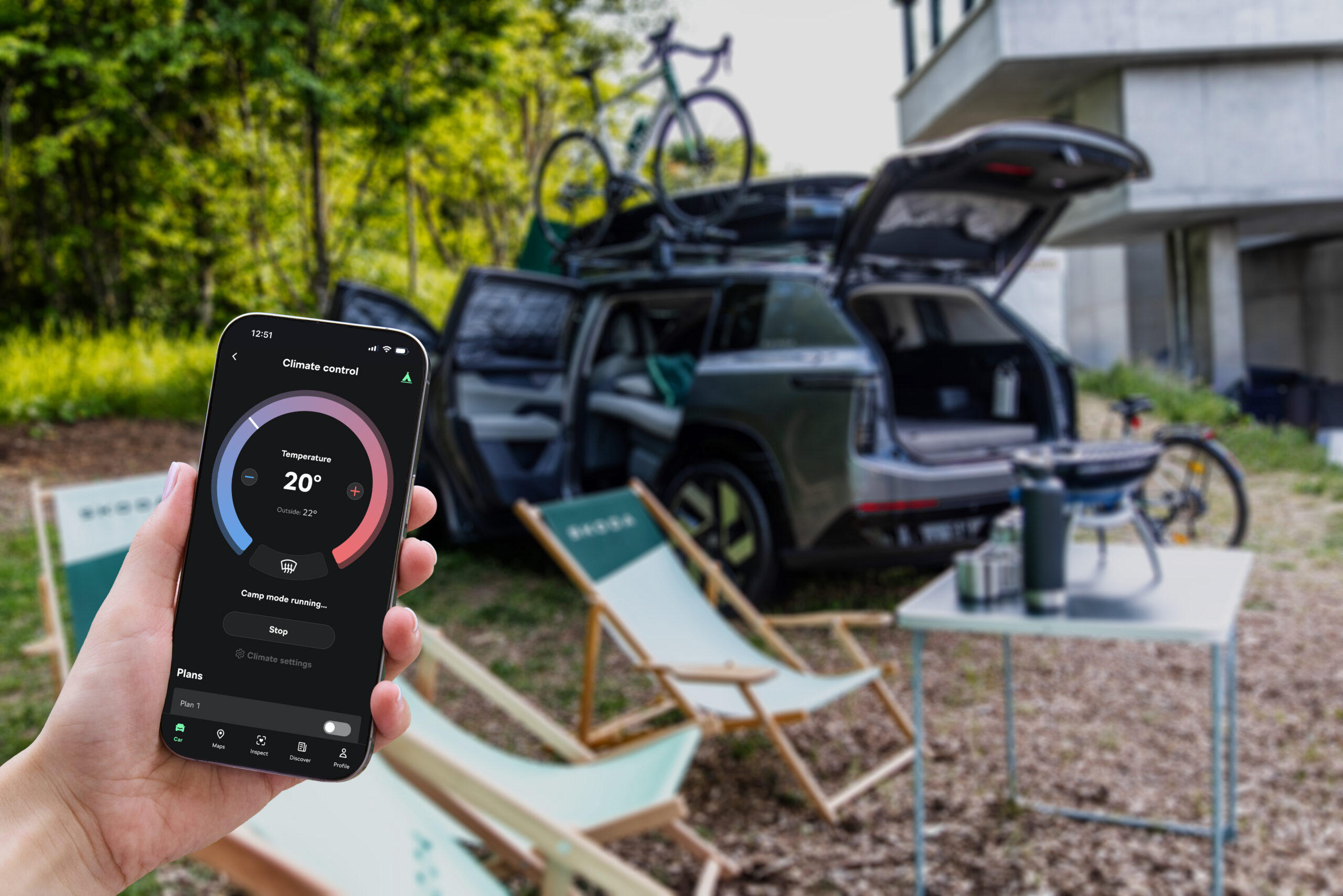 "Camp Mode" in MyŠkoda App