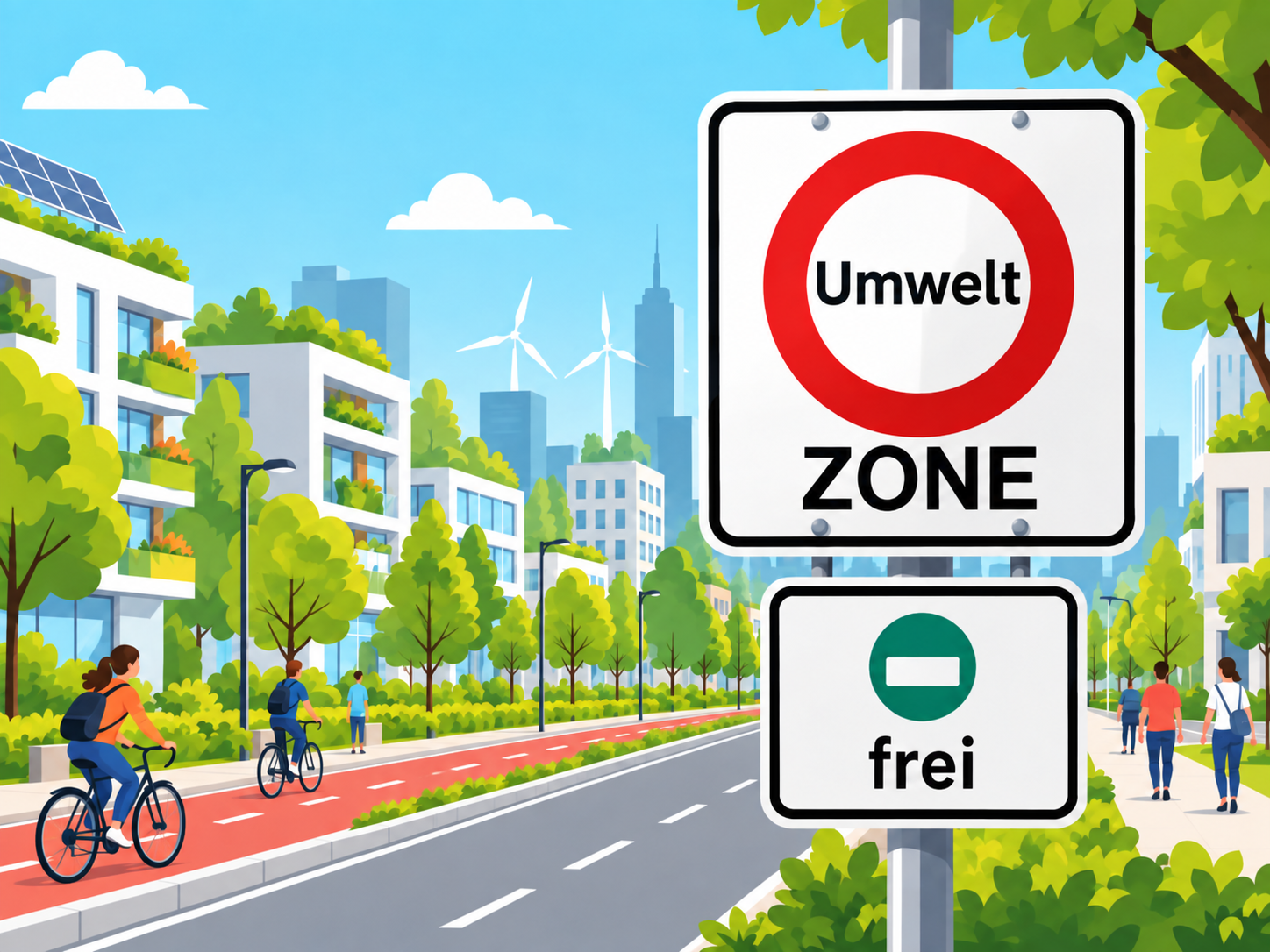Umweltzone in einer Stadt