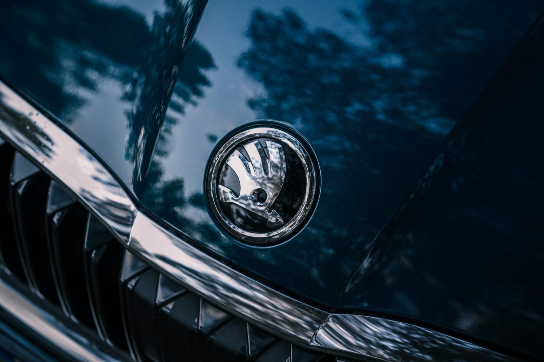 Skoda-Logo auf Motorhaube